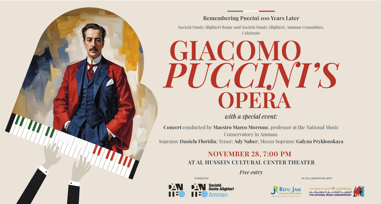 Giacomo Puccini concert funded by the Italian language centre in Amman, Società Dante Alighieri